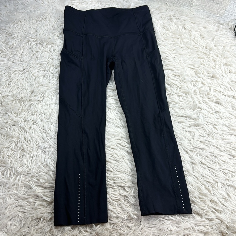 Lululemon Fast & Free Crop II *Nulux 19" Black